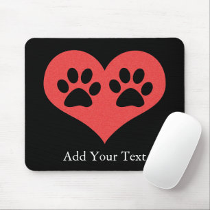 Paw Prints In My Heart by Shirley Taylor Mouse Pad