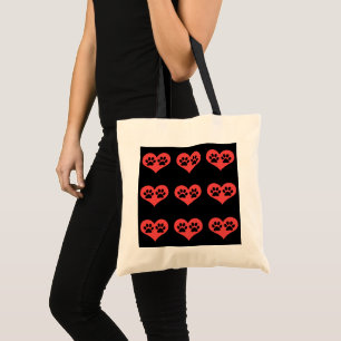 Paw Prints In My Heart by Shirley Taylor Tote Bag