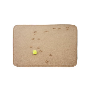 Paw Prints in the Sand Bath Mat