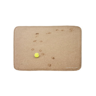 Paw Prints in the Sand Bath Mat