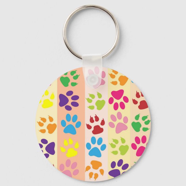 Paw Prints Key Ring (Front)
