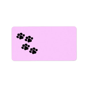 Paw Prints Label