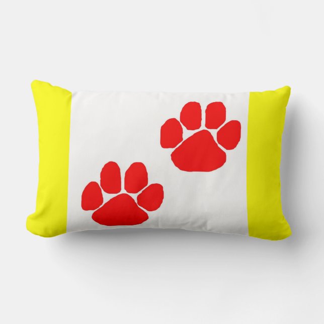 Paw Prints Lumbar Cushion (Front)