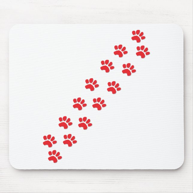 Paw Prints Mouse Pad (Front)