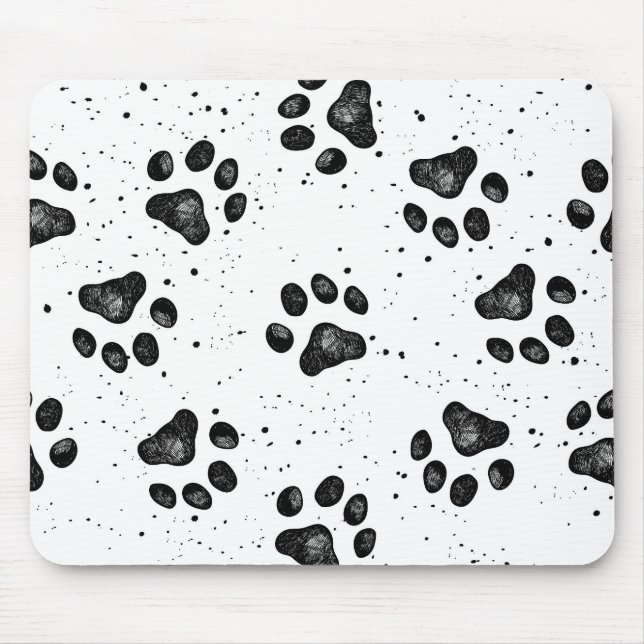 Paw Prints Mouse Pad (Front)