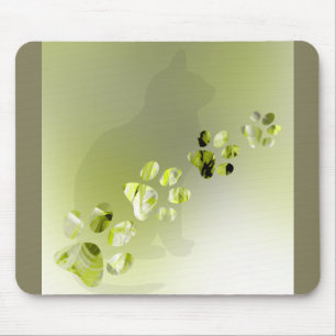 Paw Prints of Cat, Dog, Puppy for Pet Lovers Mouse Pad