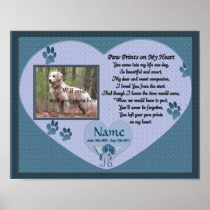 Paw Prints on My Heart - Blue Dog Memorial