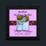 Paw Prints on My Heart - Dog or Cat Gift Box<br><div class="desc">Remember your beloved furry friend any time of the year with this elegant pet memorial keepsake box. Personalise it with your photo, name, and sentiments of your choice. Click on "Customise it" to change your photo size and placing or to change font colours or styles. Makes a thoughtful gift for...</div>