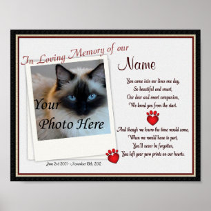Paw Prints on My Heart Pet Memorial - Dog Cat