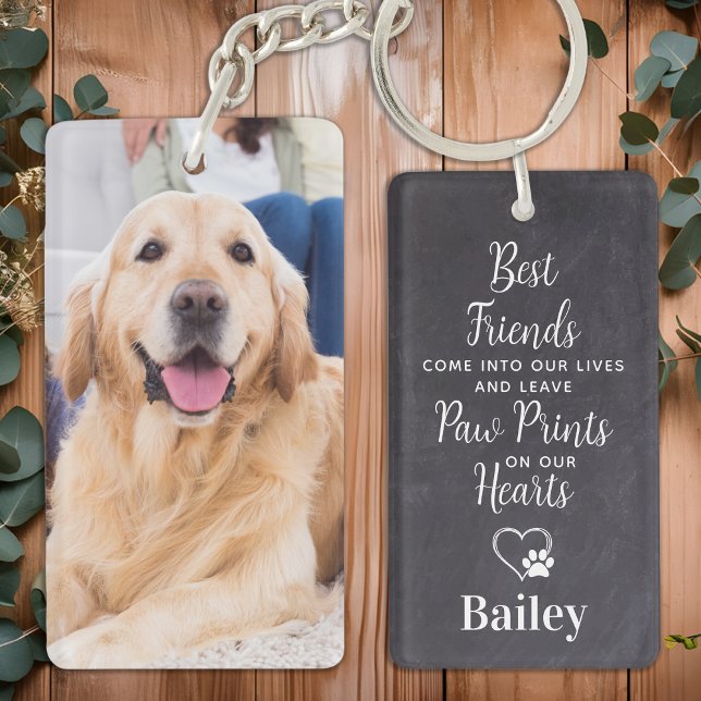 Paw Prints on our Hearts Dog Pet Memorial Key Ring (Creator Uploaded)