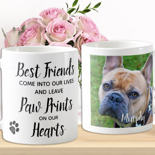 Paw Prints on our Hearts Pet Memorial Photo Magic Mug