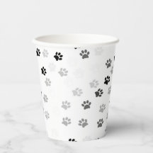 Paw Prints Party Paper Cup for Dog Lovers