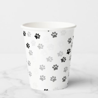 Paw Prints Party Paper Cup for Dog Lovers