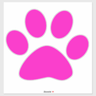Paw Prints Pattern Hot Pink Custom Cute