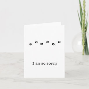 Paw Prints, Pet Sympathy Card