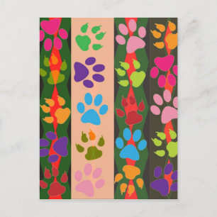 Paw Prints Postcard