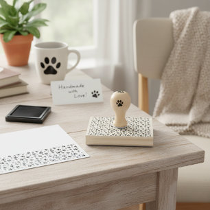 Paw Prints Rubber Stamp
