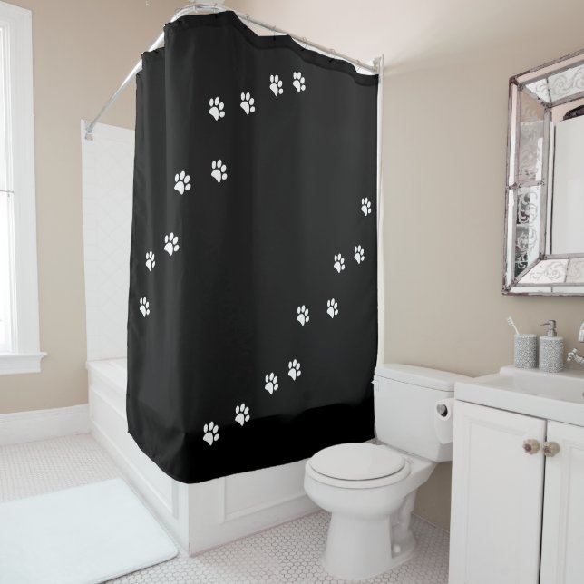 Paw Prints Shower Curtain (In Situ)