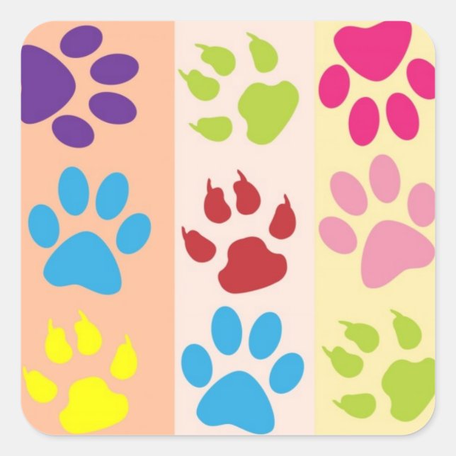 Paw Prints Sticker (Front)
