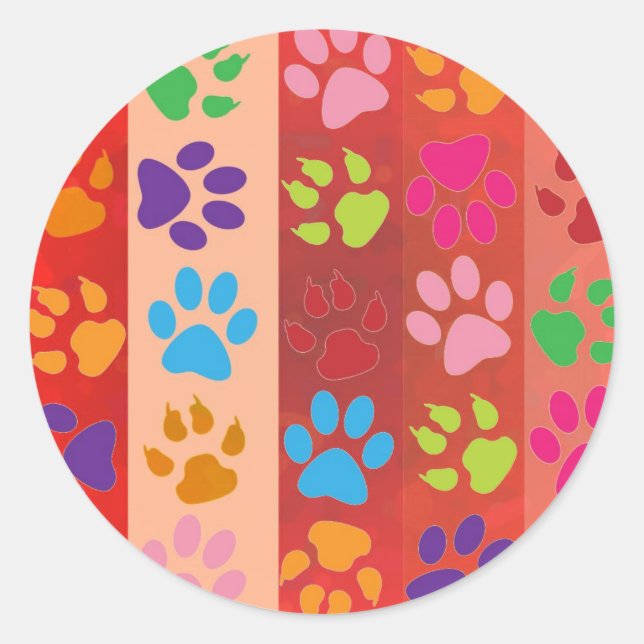 Paw Prints Sticker (Front)