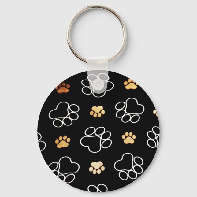 Paw Prints Templare Gifts Key Ring (Front)