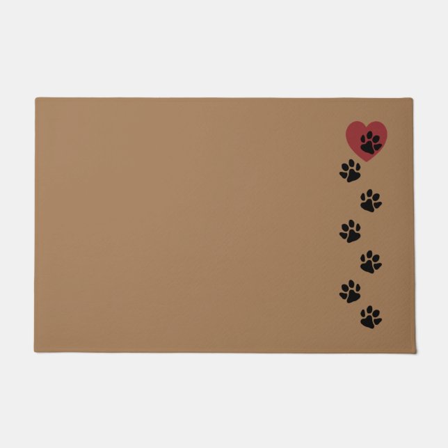 Paw Prints To My Heart Doormat (Front)