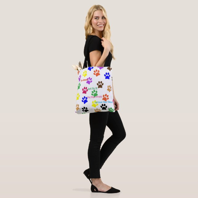 Paw Prints Tote Bag (On Model)
