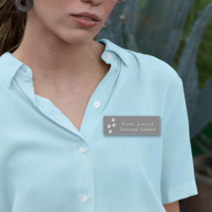 Paw Prints Vet Veterinary Business Name Tag