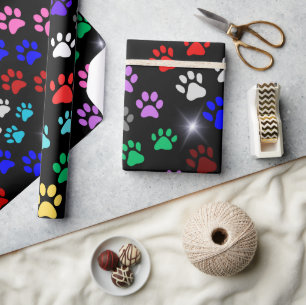 Paw Prints Wrapping Paper