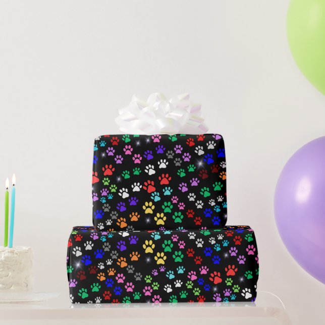 Paw Prints  Wrapping Paper (Party Gifts)