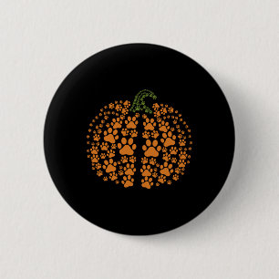 Paw Pumpkin Print Pumpkin Dog Women Halloween Than 6 Cm Round Badge