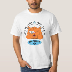 Paw Purralta Funny Cartoon Cat T-Shirt