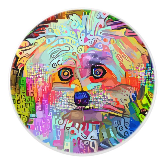 Paw-sitive Vibes Ceramic Knob (Front)