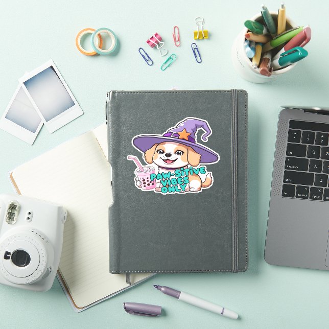 Paw-sitive Vibes Only � Cute Dog With Bubble Tea a (iPad Cover)