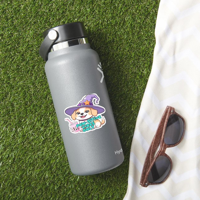 Paw-sitive Vibes Only – Cute Dog With Bubble Tea a (HydroFlask Insitu)