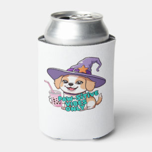 Paw-sitive Vibes Only � Cute Dog With Bubble Tea a Can Cooler