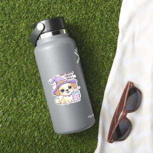 Paw-sitive Vibes Only Cute Dog With Bubble Tea Hal