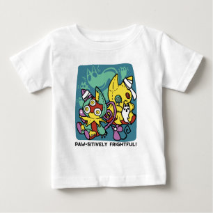 Paw-sitively Frightful Monstrous Cats Halloween Baby T-Shirt