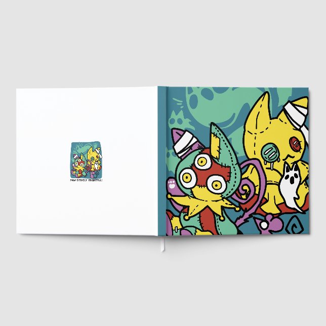 Paw-sitively Frightful | Monstrous Cats Halloween  Guest Book (Full)