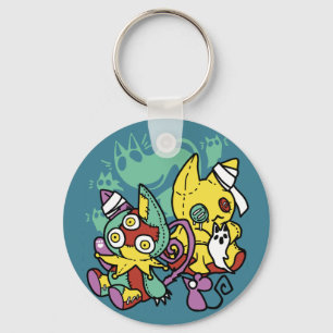Paw-sitively Frightful   Monstrous Cats Halloween  Key Ring