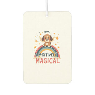 Paw-sitively Magical Puppy Vintage Rainbow Angel D Car Air Freshener