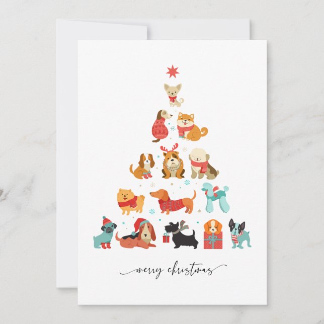 Paw-some Christmas Tree - A Tail-Wagging Holiday Card (Front)