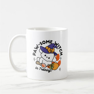 Paw-some Witch in Training – Cute Halloween Dog Coffee Mug