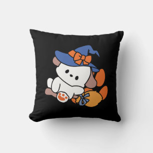 Paw-some Witch in Training – Cute Halloween Dog Cushion