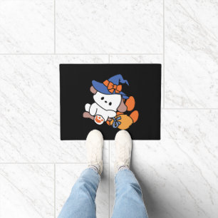 Paw-some Witch in Training – Cute Halloween Dog  Doormat