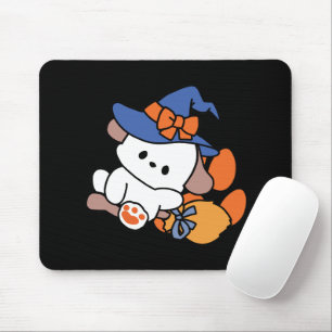 Paw-some Witch in Training – Cute Halloween Dog  Mouse Pad