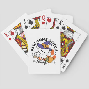 Paw-some Witch in Training – Cute Halloween Dog  Playing Cards