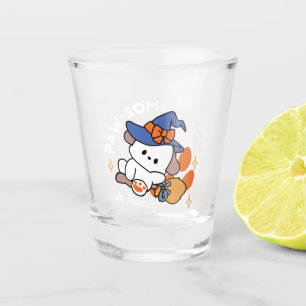 Paw-some Witch in Training – Cute Halloween Dog  Shot Glass