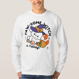 Paw-some Witch in Training – Cute Halloween Dog  T-Shirt