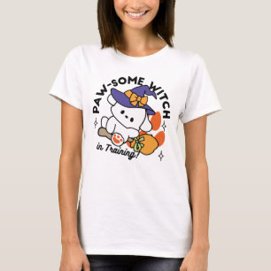 Paw-some Witch in Training – Cute Halloween Dog T-Shirt
